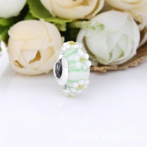 PANDORA Stříbrný Přívěsek Daisy Sklo Murano 798798C00