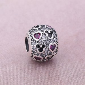 Disney, Třpytivý Mickey a srdce - 791457CZ - Přívěsky | PANDORA