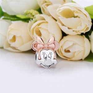 Disney, Přívěsek PANDORA, dvoubarevný portrét Minnie - 787504