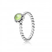 Silver ring, birthstone-August, peridot - 190854PE - Prsteny | PANDORA