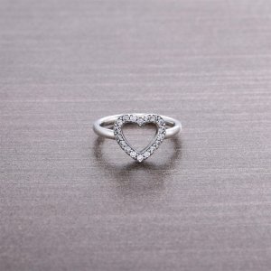 Silver ring with cubic zirconia - 190861CZ - Prsteny | PANDORA