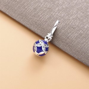 Pandora Visací přívěsek Modrý vánoční ornament 798512C01