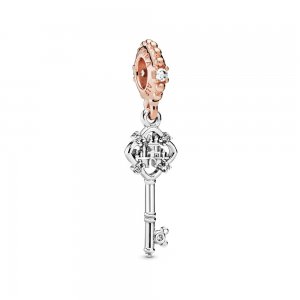 PANDORA Rose Gold Visací přívěsek Disney Parky Klíč 788226CZ