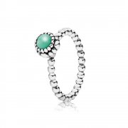 Silver ring, birthstone-May, chrysoprase - PANDORA