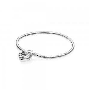 Náramek PANDORA Visací zámek Regal Heart - 597602