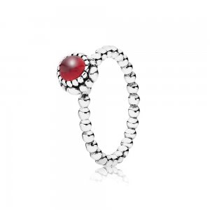 Silver ring, birthstone-January, garnet - 190854GA - Prsteny | PANDORA