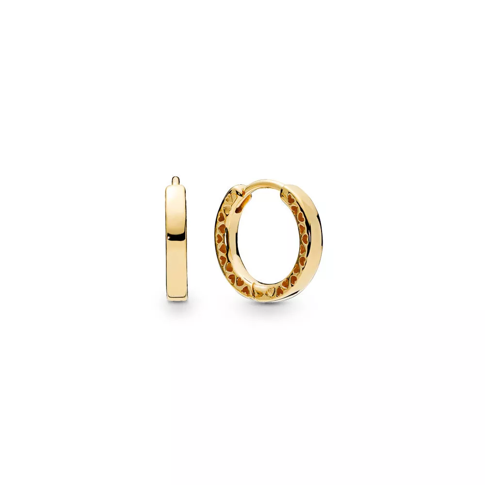 kruhové náušnice pandora shine srdce 267939