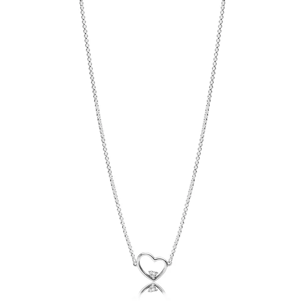 náhrdelník pandora asymetrické srdce lásky 397797cz