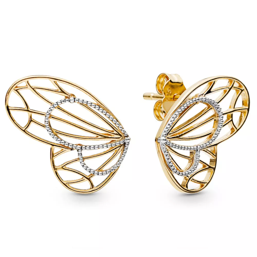 náušnice pandora prolamované motýly 267955