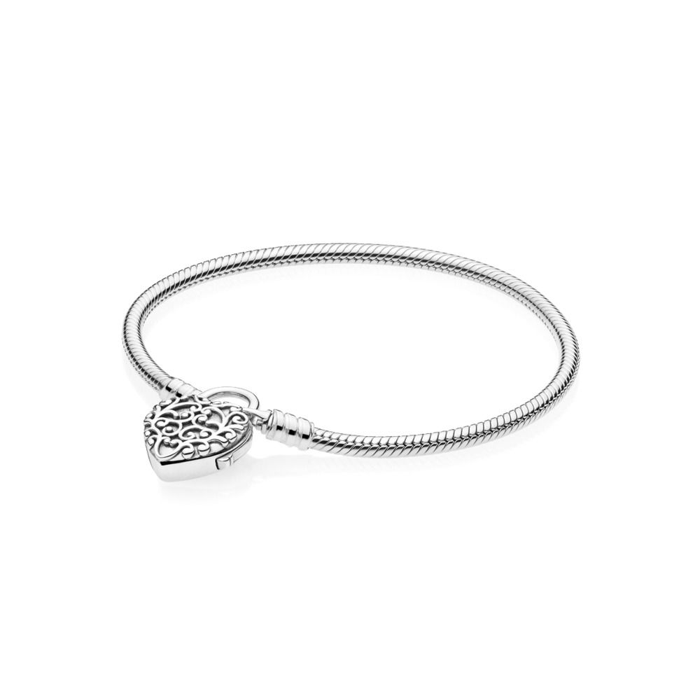 náramek pandora visací zámek regal heart 597602