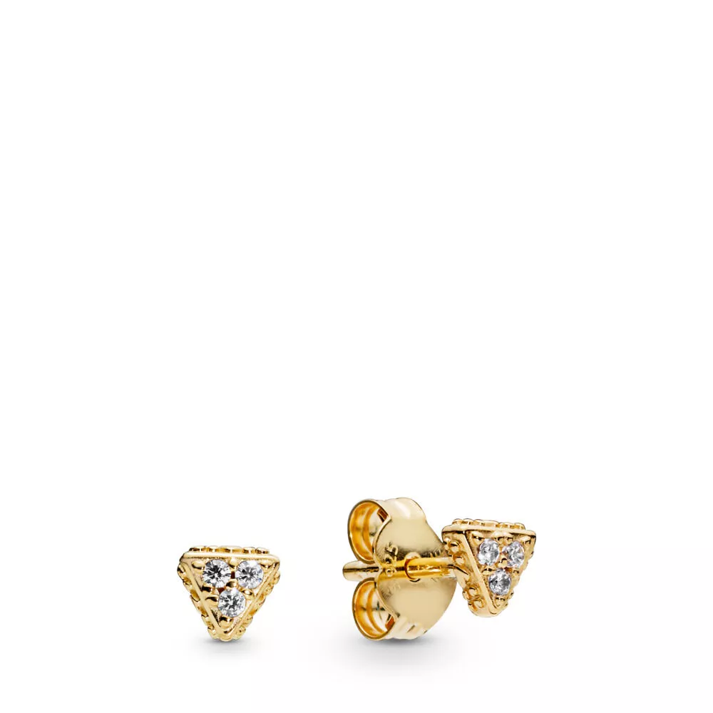 náušnice pandora třpytivé trojúhelníčky 268030cz