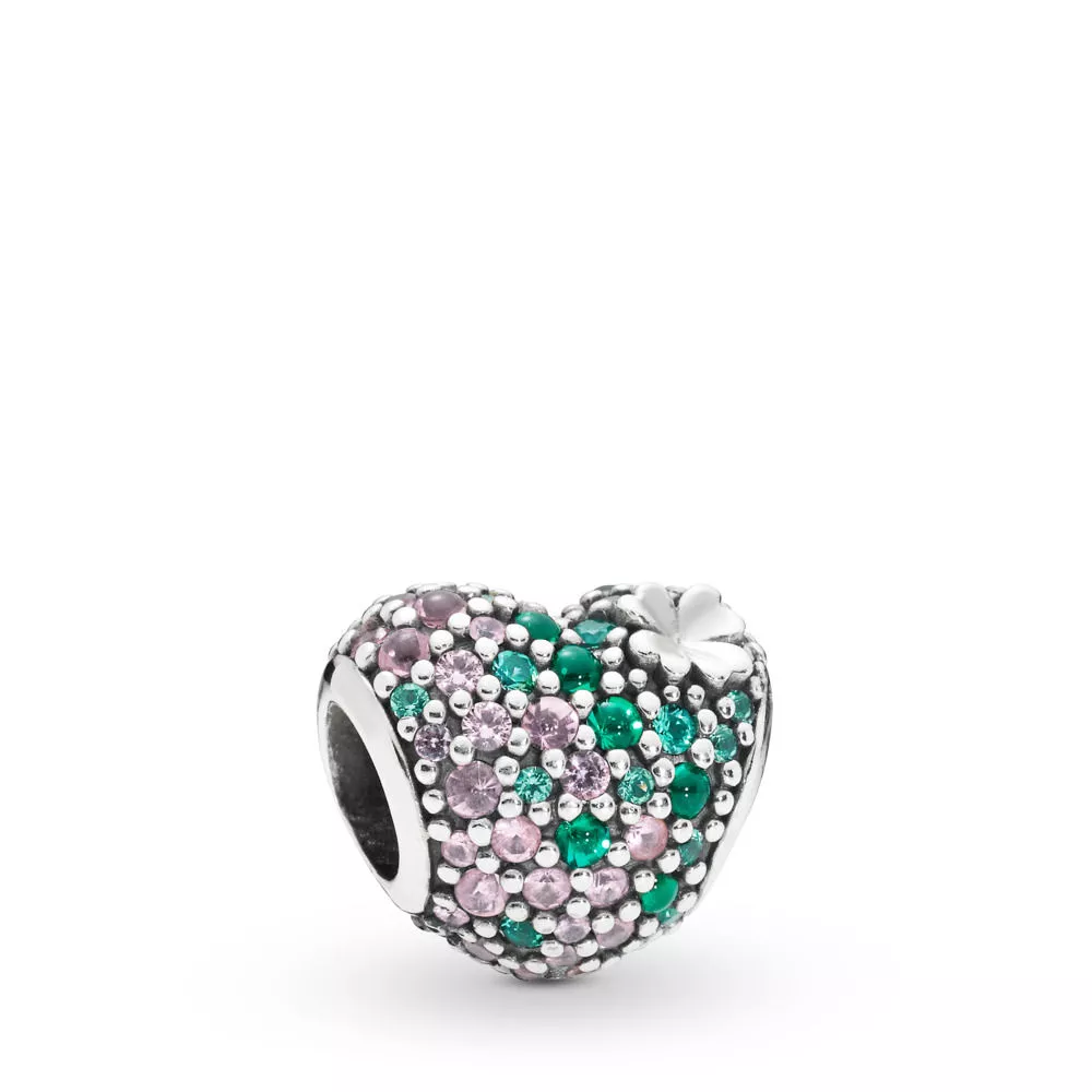 přívěsek pandora zářivé srdce se čtyřlístkem 797869nrgmx