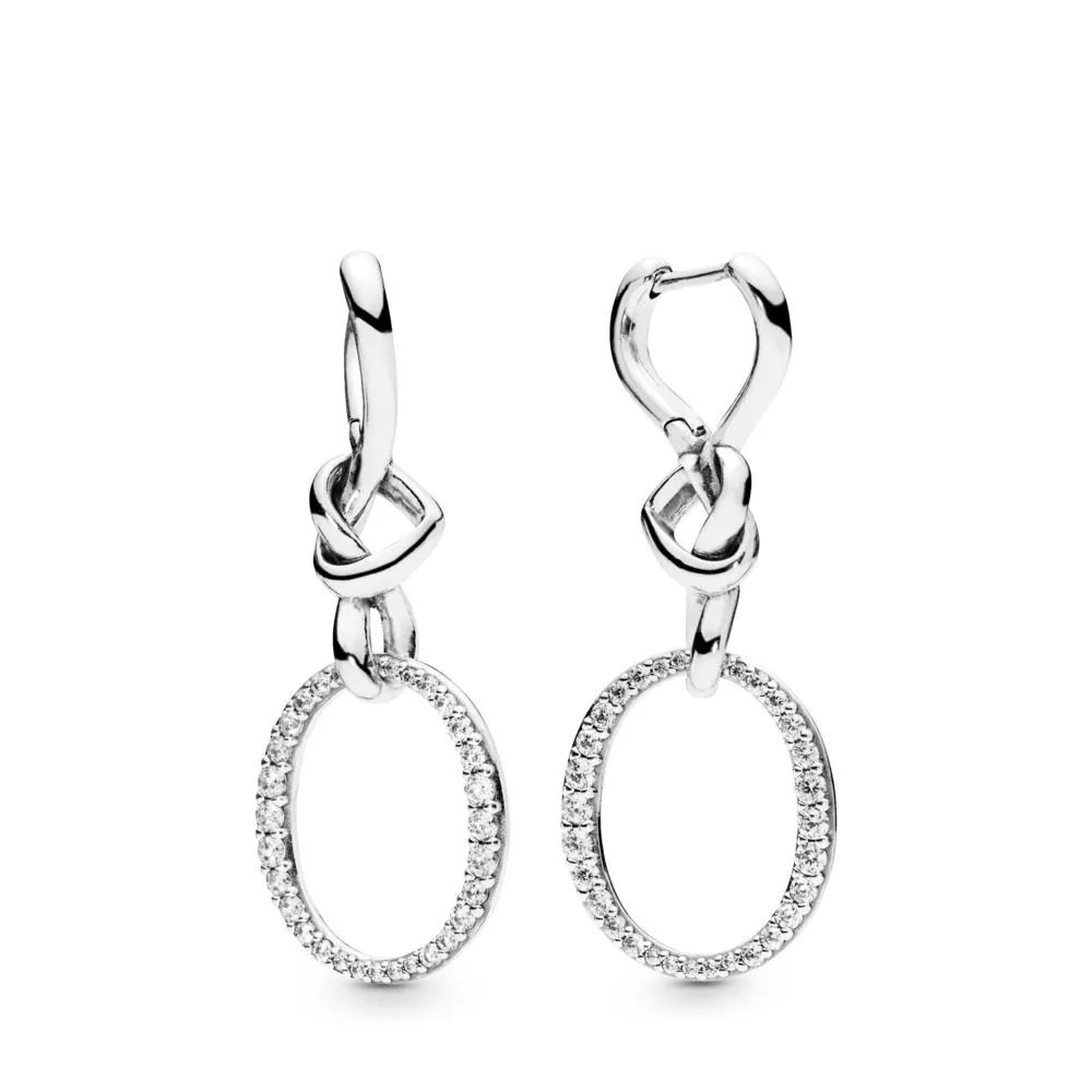 visací náušnice pandora propletená srdce 298110cz