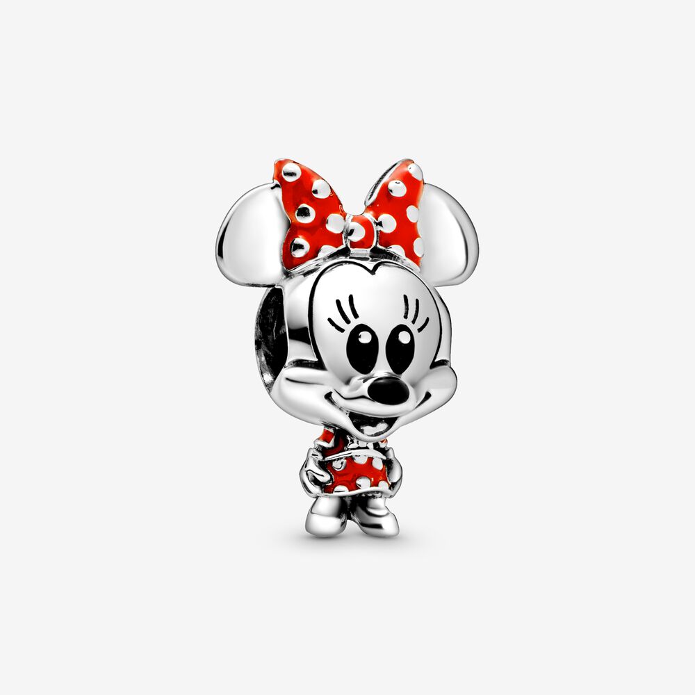 pandora přívěsek disney myška minnie s puntíkovanými šaty a mašlí 798880c02