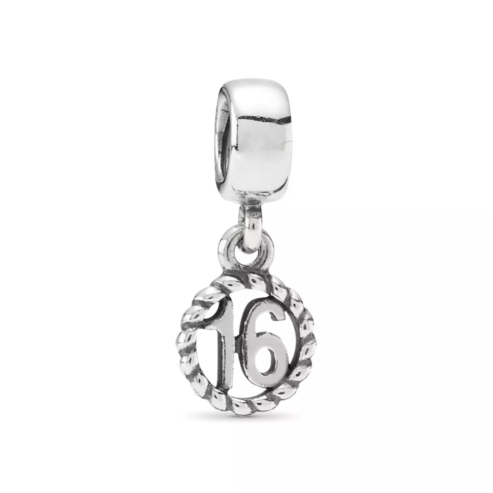 pandora přívěsek s číslem 16 sterlingové stříbro teraz nové nižšie ceny! 790494