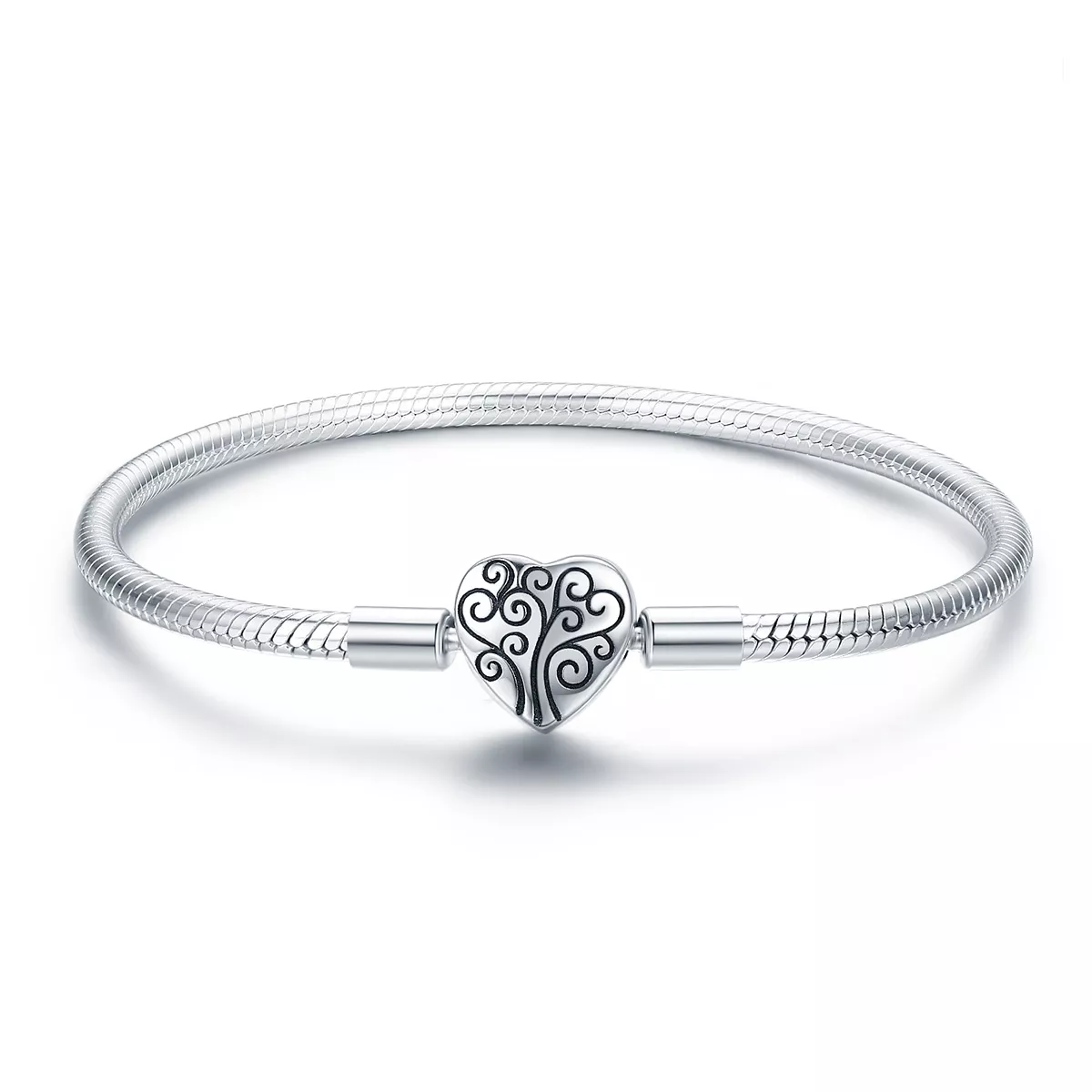 stříbrné hadovitý řetízkový náramek rodokmen scb066 kubická zirkonie pandora styl