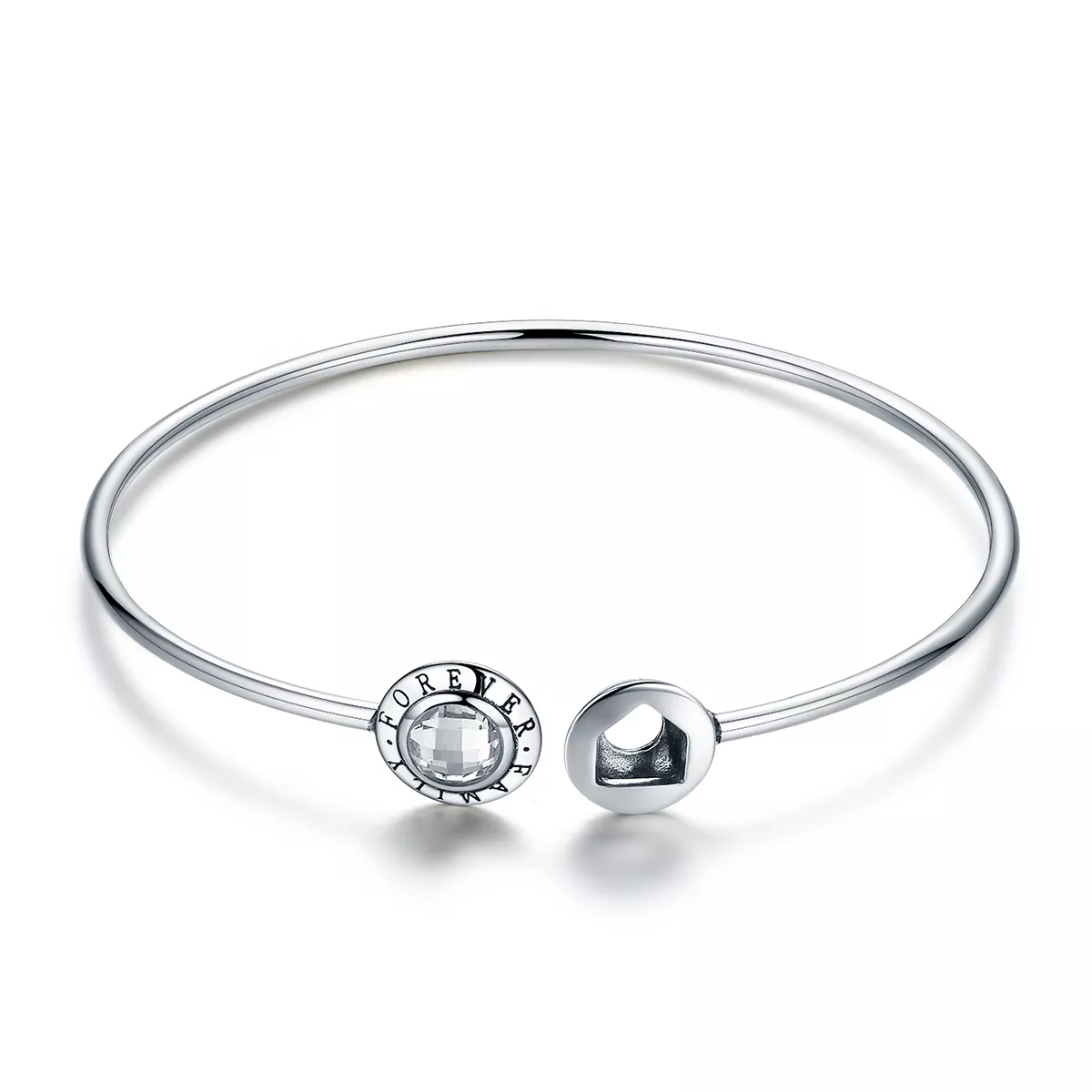 stříbrné otevřený náramek věčný domov scb011 kubická zirkonie pandora styl