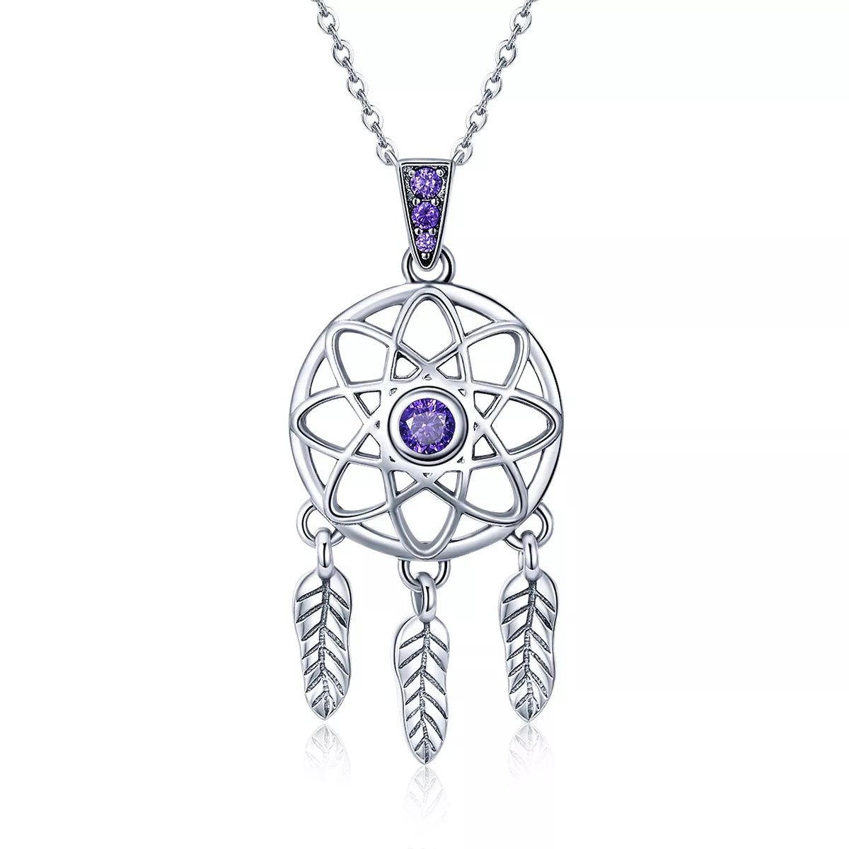 stříbrné náhrdelník lapač snů scn279 kubická zirkonie jako pandora