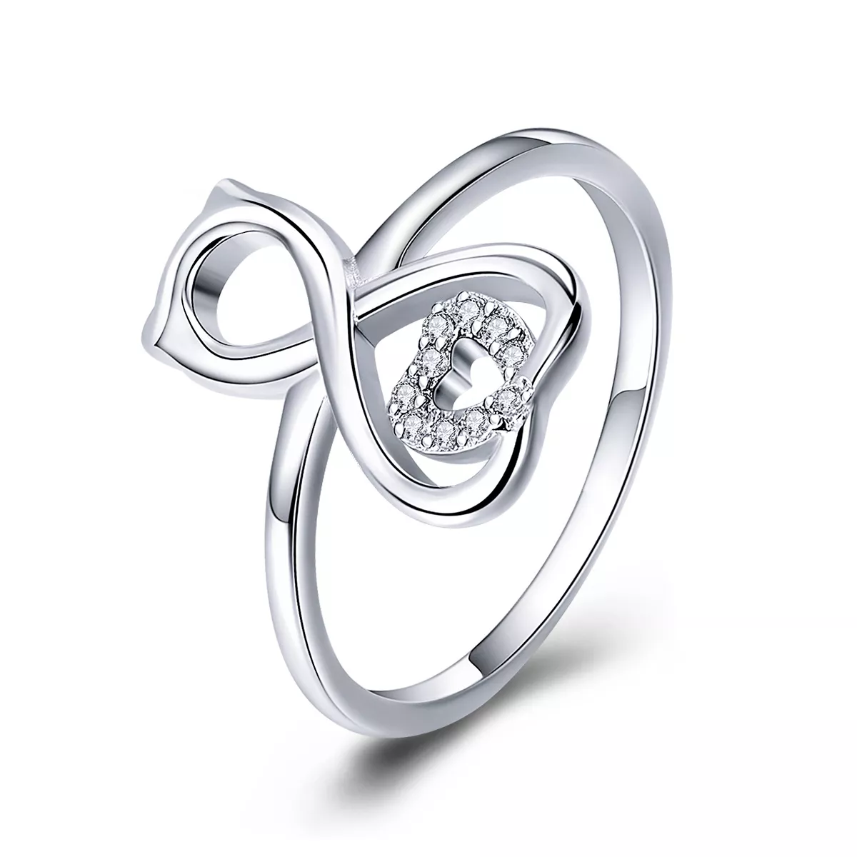 stříbrné prsten kočka scr417 kubická zirkonie jako pandora