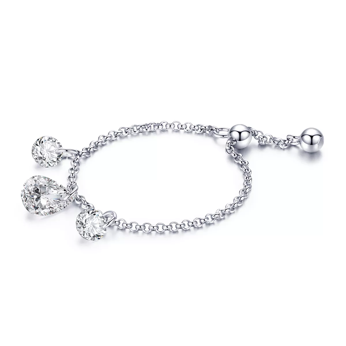 stříbrné prsten světlo scr485 kubická zirkonie jako pandora